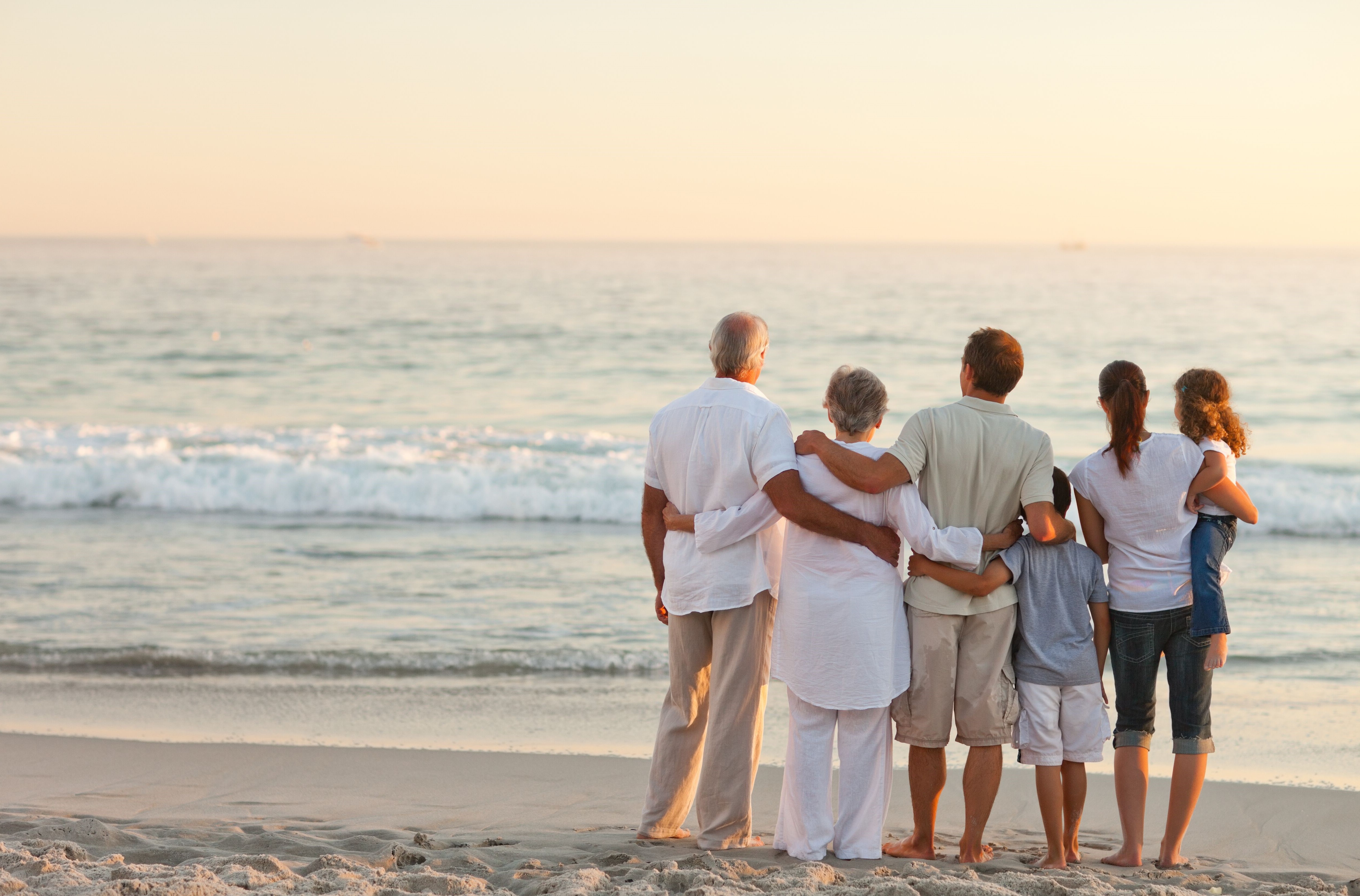 Family at the beach